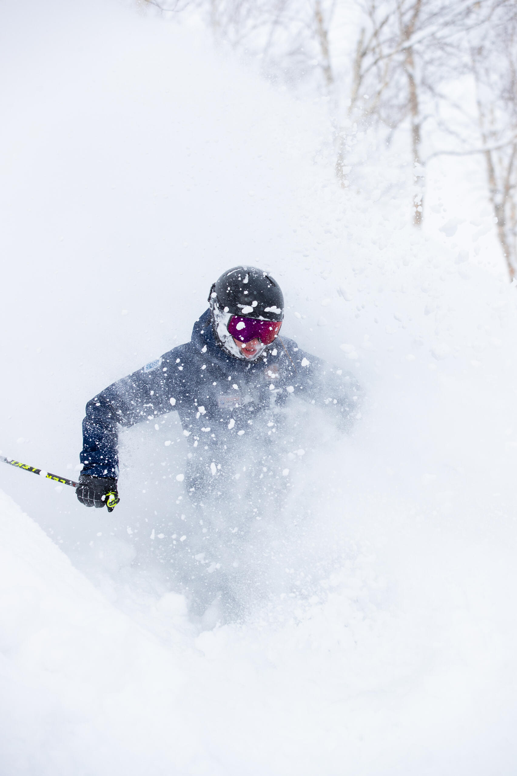 powder skiing lesson Niseko